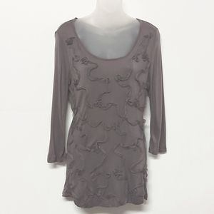 3 for $25- Marseille Grey Top, Size Medium
